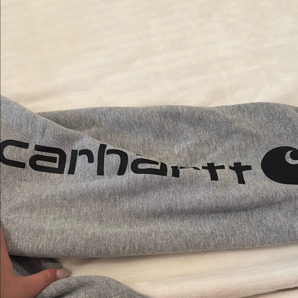 Carhartt Gray Sweatshirt Hoodie Casual Wear - Picture 3 of 4
